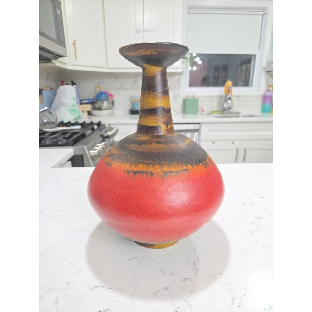 Mid-Century Alvino Bagni for Raymor Multicolor Italian Modernist Pottery